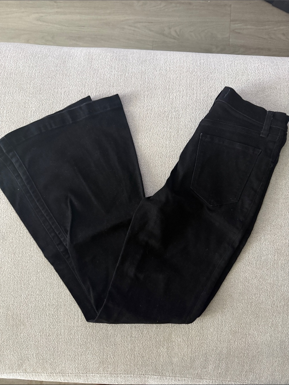Abercrombie & Fitch Women's Black Wide-Leg Flare Jeans